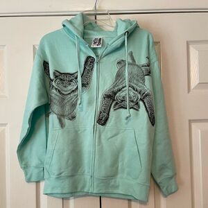 ESY Surf Co Kitty Zip Up Hoodie Size Small